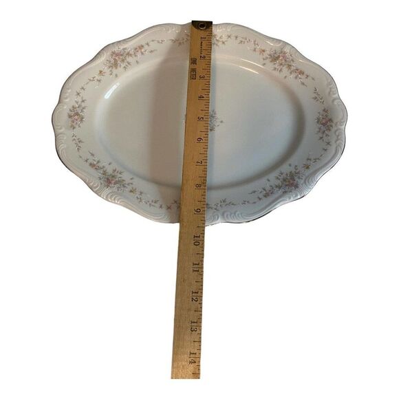 Johann Haviland Bavaria Germany Floral Splendor Platter 13" x 9 3/4" - Picture 7 of 8